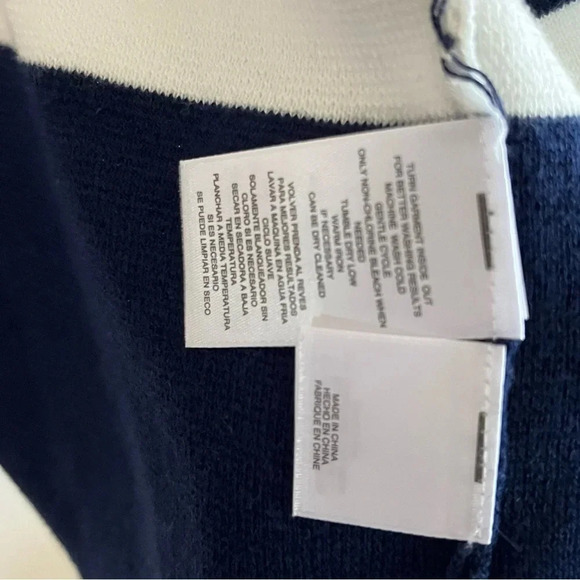 Kasper timeless navy and white striped cardigan size XL - Picture 4 of 8